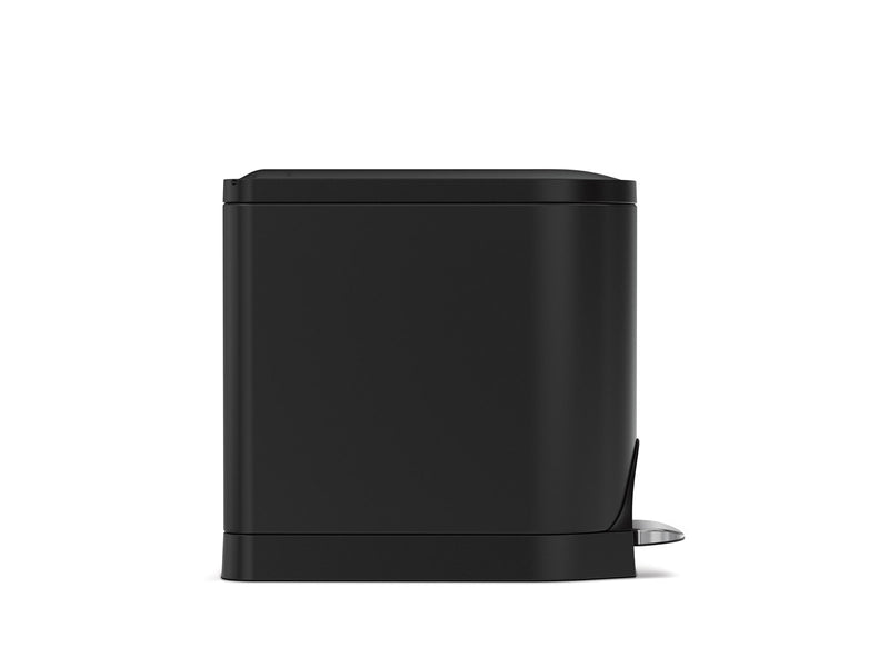 Simplehuman 10L Schmetterlings-Tretmülleimer, schwarz