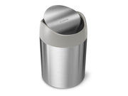 Simplehuman 1,5L Mini-Mülleimer, gebürstet
