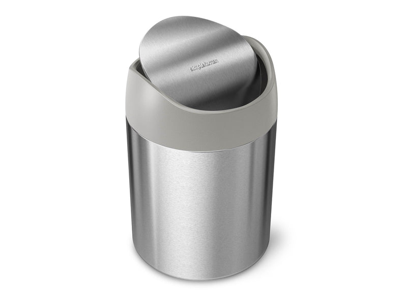 Simplehuman 1,5L Mini-Mülleimer, gebürstet