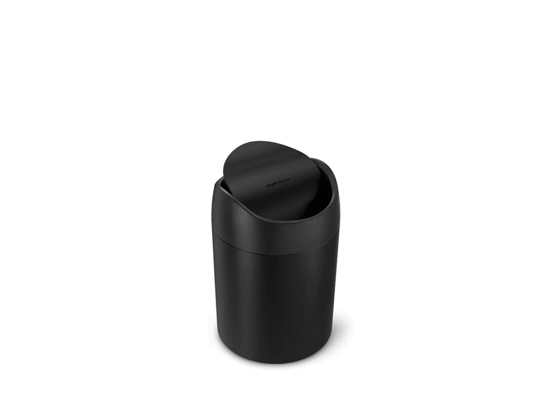 Simplehuman 1,5L Mini-Mülleimer, schwarz