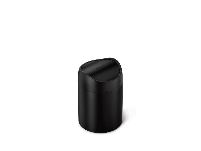 Simplehuman 1,5L Mini-Mülleimer, schwarz