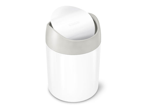 Simplehuman 1,5L Mini-Mülleimer, weiß