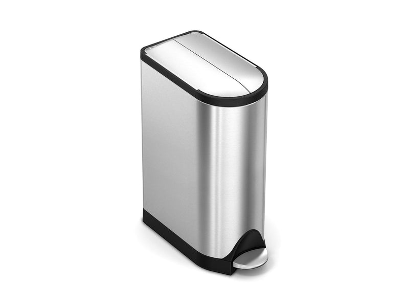 Simplehuman 18L Schmetterlings-Tretmülleimer, gebürsteter Edelstahl