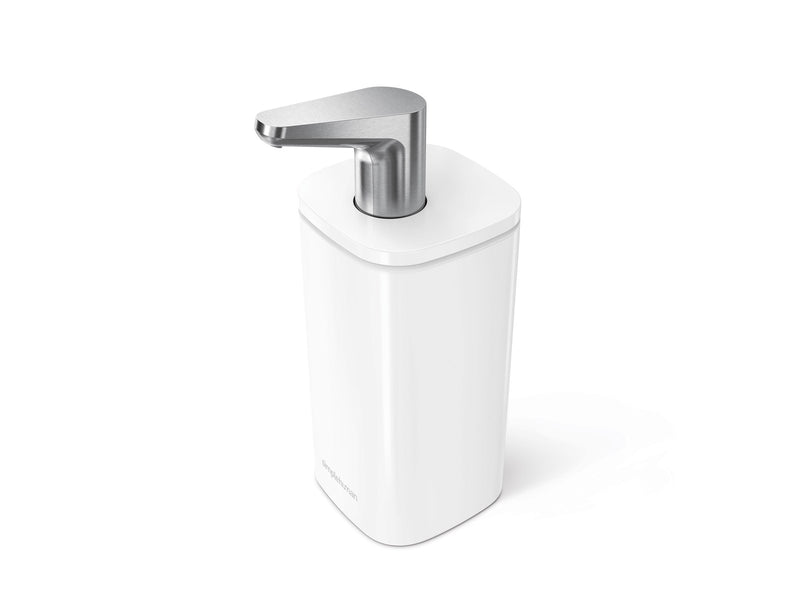 Simplehuman 295 ml Seifenspender, weißer Stahl