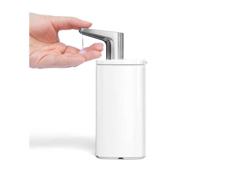 Simplehuman 295 ml Seifenspender, weißer Stahl