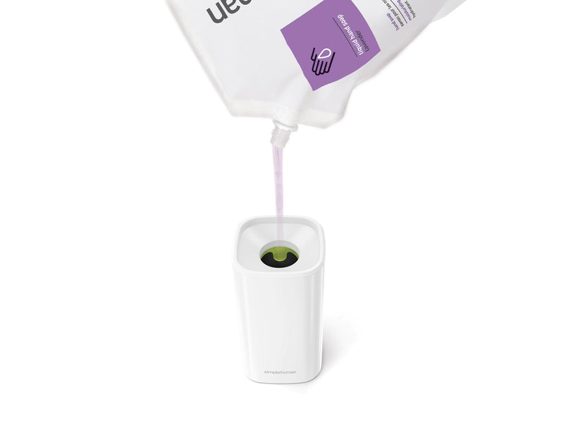 Simplehuman 295 ml Seifenspender, weißer Stahl
