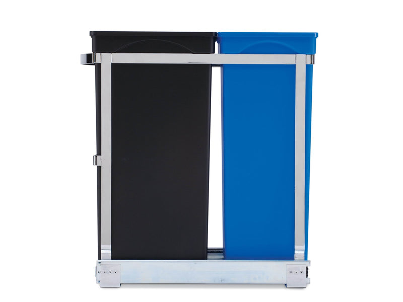 Simplehuman 35L (20/15) Ausziehbarer Recycler, robuster Stahlrahmen