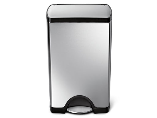 Simplehuman 38L rechteckiger Treteimer, gebürsteter Edelstahl