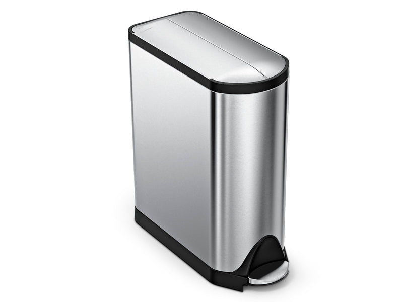 Simplehuman 45L Schmetterlings-Tretmülleimer, gebürsteter Edelstahl
