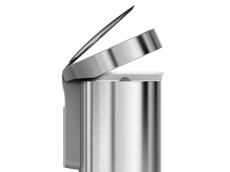 Simplehuman 45L halb-runder Sensormülleimer, gebürstet