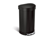 Simplehuman 45L halbrunder Pedalbehälter, schwarz