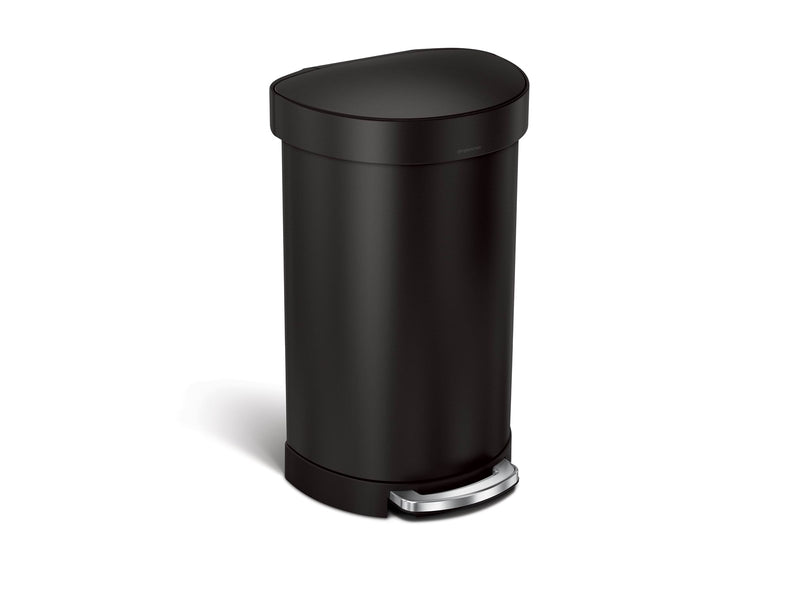Simplehuman 45L halbrunder Pedalbehälter, schwarz