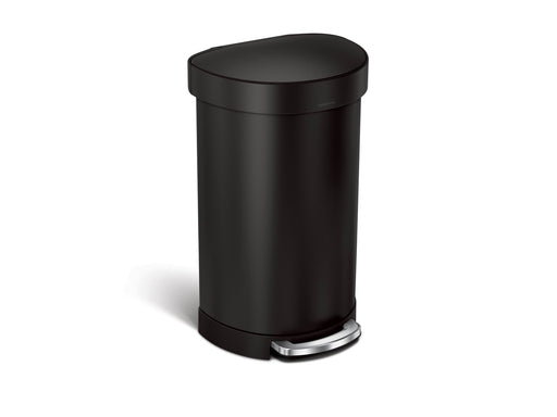 Simplehuman 45L halbrunder Pedalbehälter, schwarz