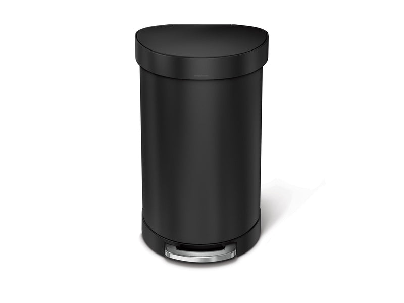 Simplehuman 45L halbrunder Pedalbehälter, schwarz