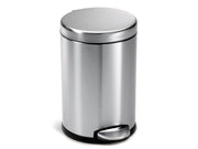 Simplehuman 4,5L runder Pedaleimer, gebürsteter Stahl
