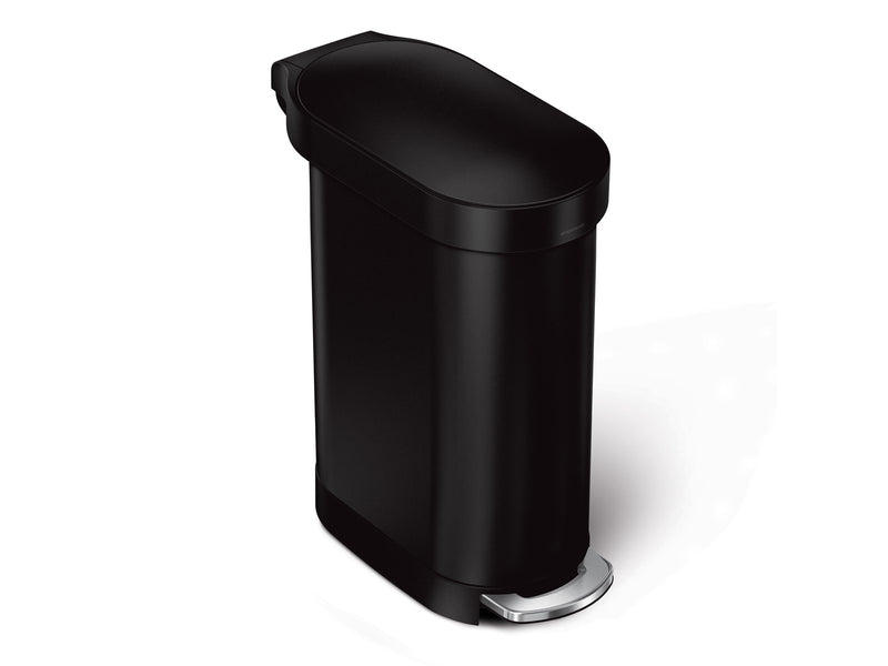 Simplehuman 45L schlanker Pedalbehälter, schwarz