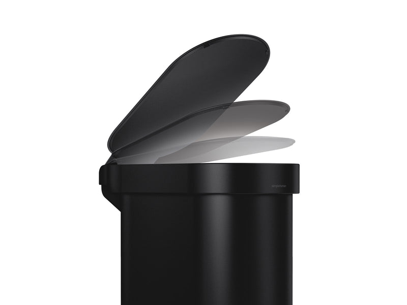 Simplehuman 45L schlanker Pedalbehälter, schwarz