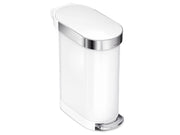 Simplehuman 45L schlanker Pedalbehälter, weiß