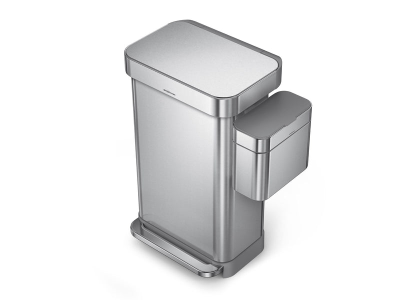 Simplehuman 4L Kompostbehälter, gebürsteter Edelstahl