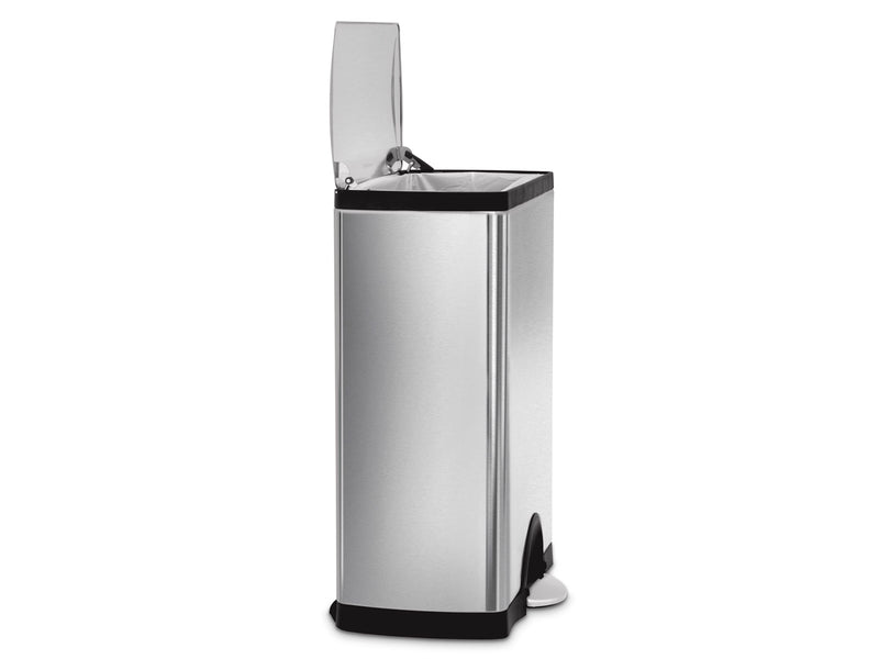 Simplehuman 50L rechteckiger Treteimer, gebürsteter Edelstahl