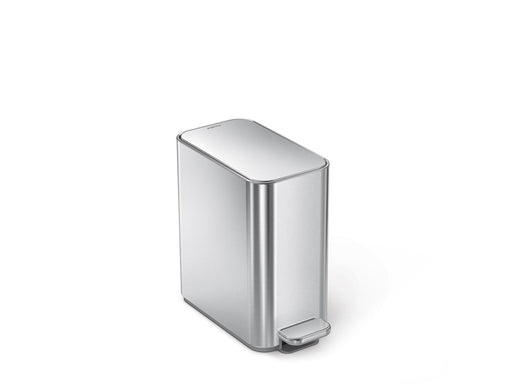 Simplehuman 5L schlanker Pedaleimer, gebürsteter Edelstahl
