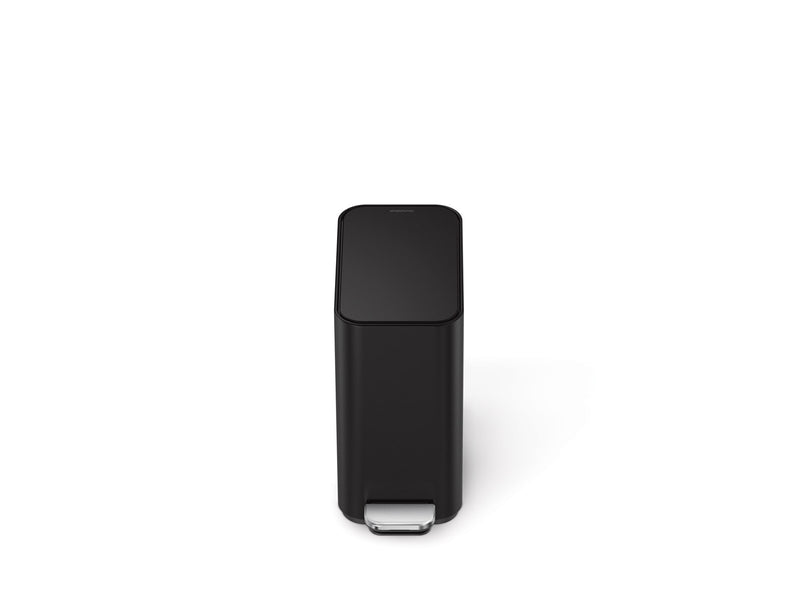 Simplehuman 5L schlanker Pedaleimer, schwarzer Edelstahl
