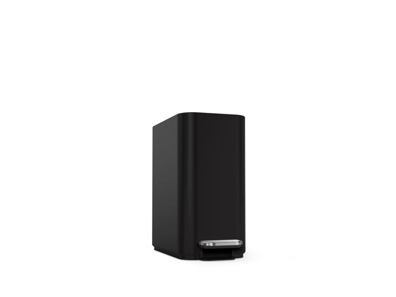 Simplehuman 5L schlanker Pedaleimer, schwarzer Edelstahl