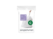 Simplehuman Code C maßgeschneiderte Müllbeutel, Packung mit 20, weiß