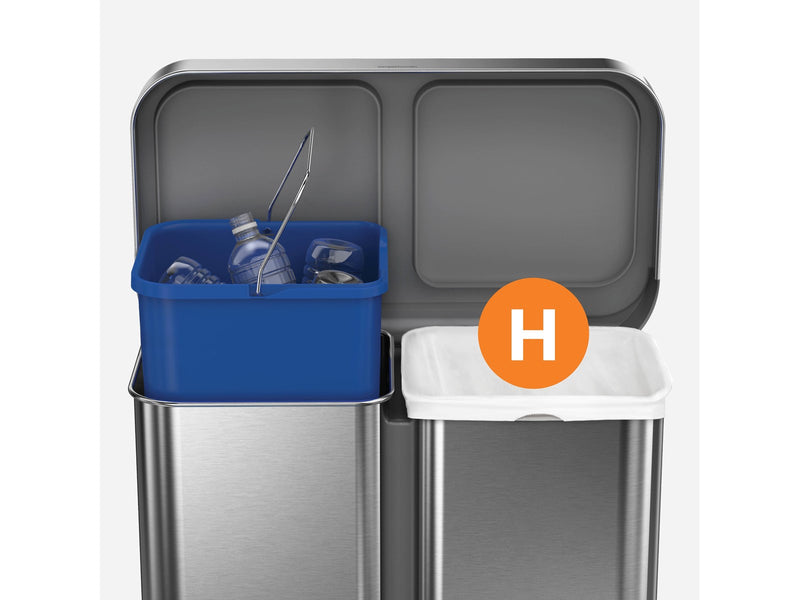 Simplehuman Code H maßgeschneiderte Müllbeutel, Packung mit 20, weiß