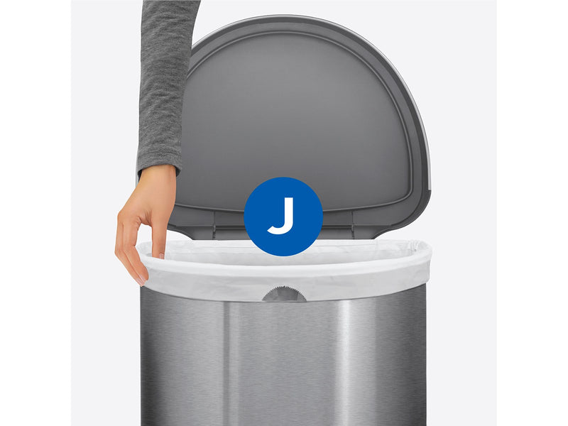 Simplehuman Code J maßgeschneiderte Müllbeutel, Packung mit 20, weiß
