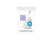 Simplehuman Code N maßgeschneiderte Müllbeutel, Packung mit 20, weiß