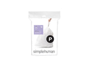 Simplehuman Code P maßgeschneiderte Müllbeutel, Packung mit 20, weiß