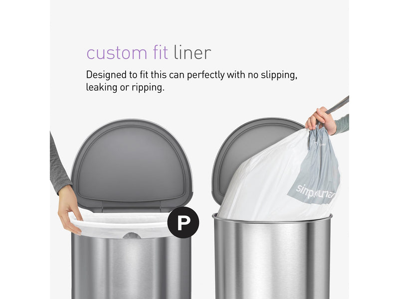 Simplehuman Code P maßgeschneiderte Müllbeutel, Packung mit 20, weiß