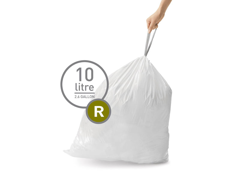 Simplehuman Code R maßgeschneiderte Müllbeutel, Packung mit 20, weiß