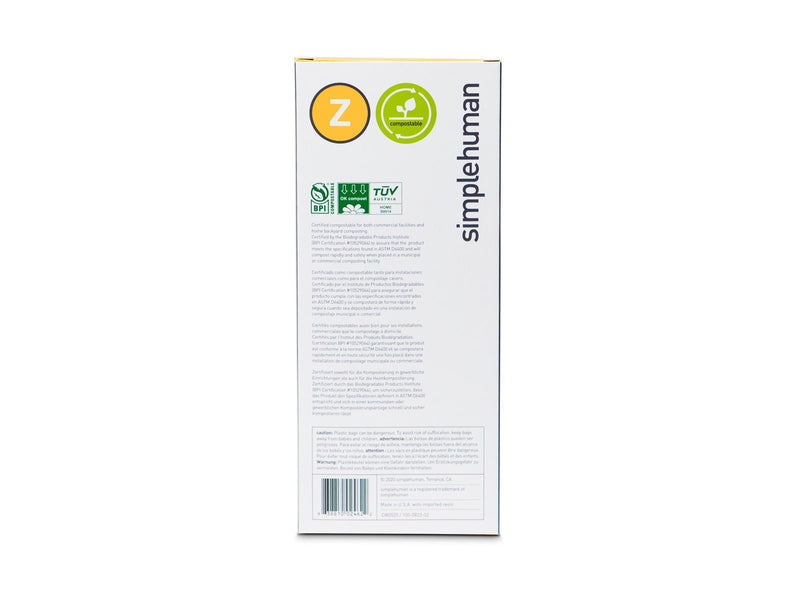 Simplehuman Code Z maßgeschneiderte Müllbeutel, Packung mit 30, weiß