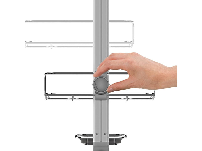 Simplehuman Medium Adjustable Shower Caddy - Matte Steel