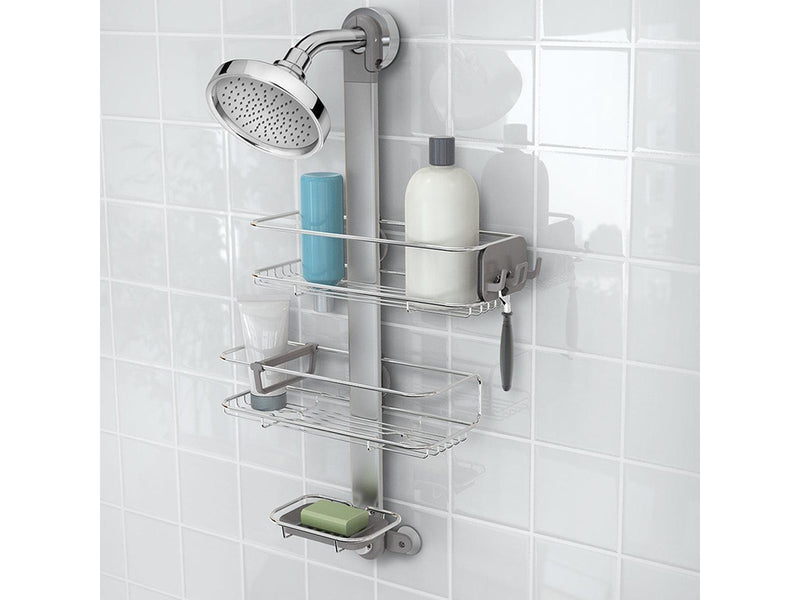 Simplehuman Medium Adjustable Shower Caddy - Matte Steel