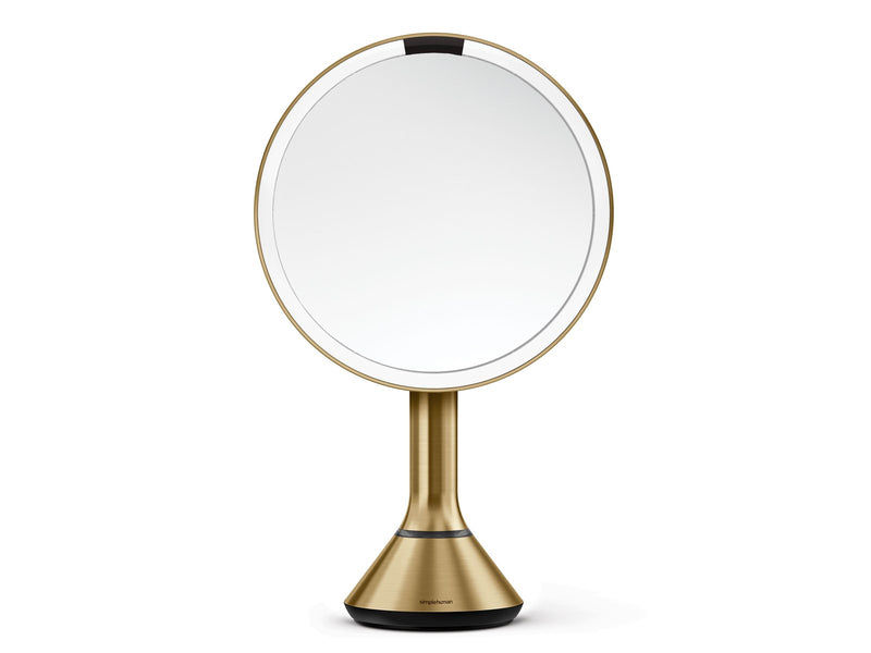 Simplehuman Sensor-Spiegel mit Touch-Control-Helligkeit und doppelter Lichtfunktion, Messing