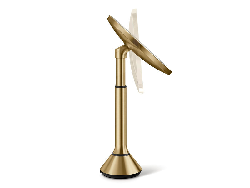 Simplehuman Sensor-Spiegel mit Touch-Control-Helligkeit und doppelter Lichtfunktion, Messing