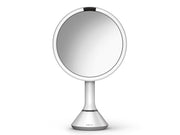 Simplehuman Sensor-Spiegel mit Touch-Control-Helligkeit und doppelter Lichtfunktion, weiß