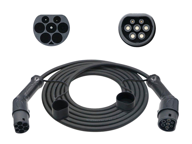 Sinox EV Charging Cable Mode 3 - 32A 1 phase - 5m - Black