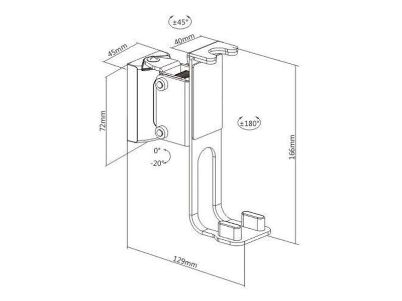 Sinox One SONOS® One One SL Play:1 Speaker Mount - White - Max 3 kg - recommended for