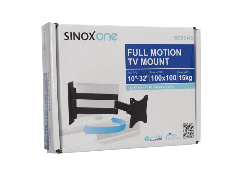 Sinox One TV Wall Mount - 10"-32" - Black