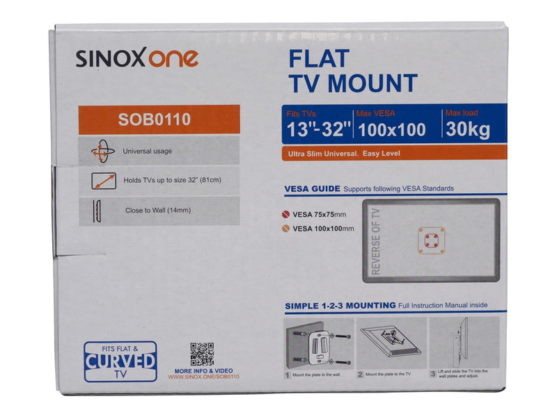 Sinox One TV Wall Mount - 13"-22" - Black