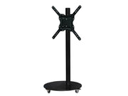Sinox StandView TV Floor Mount with wheels and rotatable top - 26"-65" - Matte black - Max 25 kg - recommended for 65"