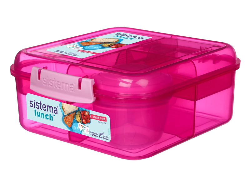 Sistema 1.25L Bento Cube Lunch Pink