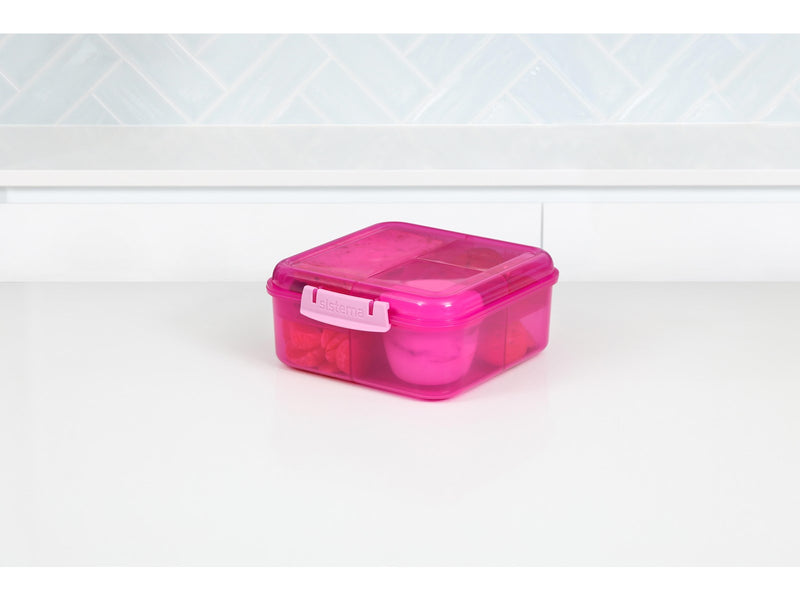 Sistema 1.25L Bento Cube Lunch Pink