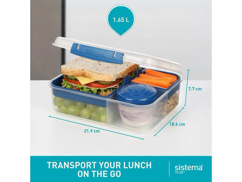 Sistema 1.65L Bento Lunch To Go 2 Pack