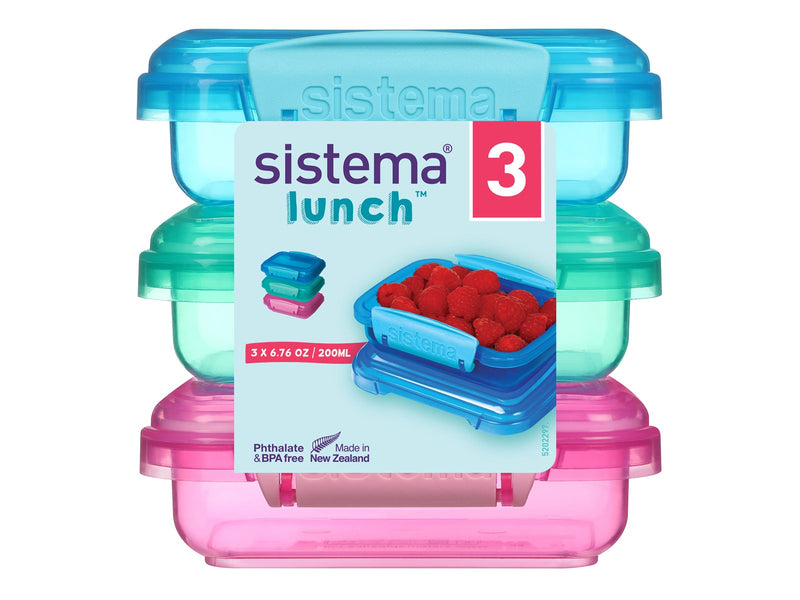 Sistema Pack 200ml x 3 Lunch Coloured