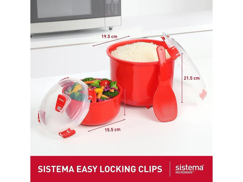 Sistema Rice Cooker and Round Combo Pack